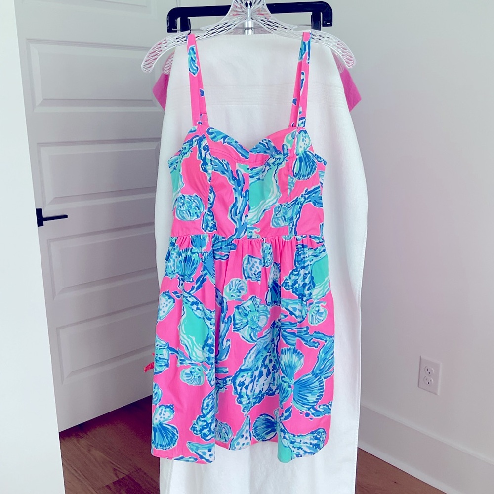 Lilly Pulitzer Pink and Blue Sundress Dress